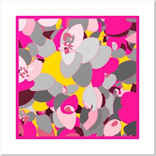 Decoorative floral pattern in pink Posters and Art